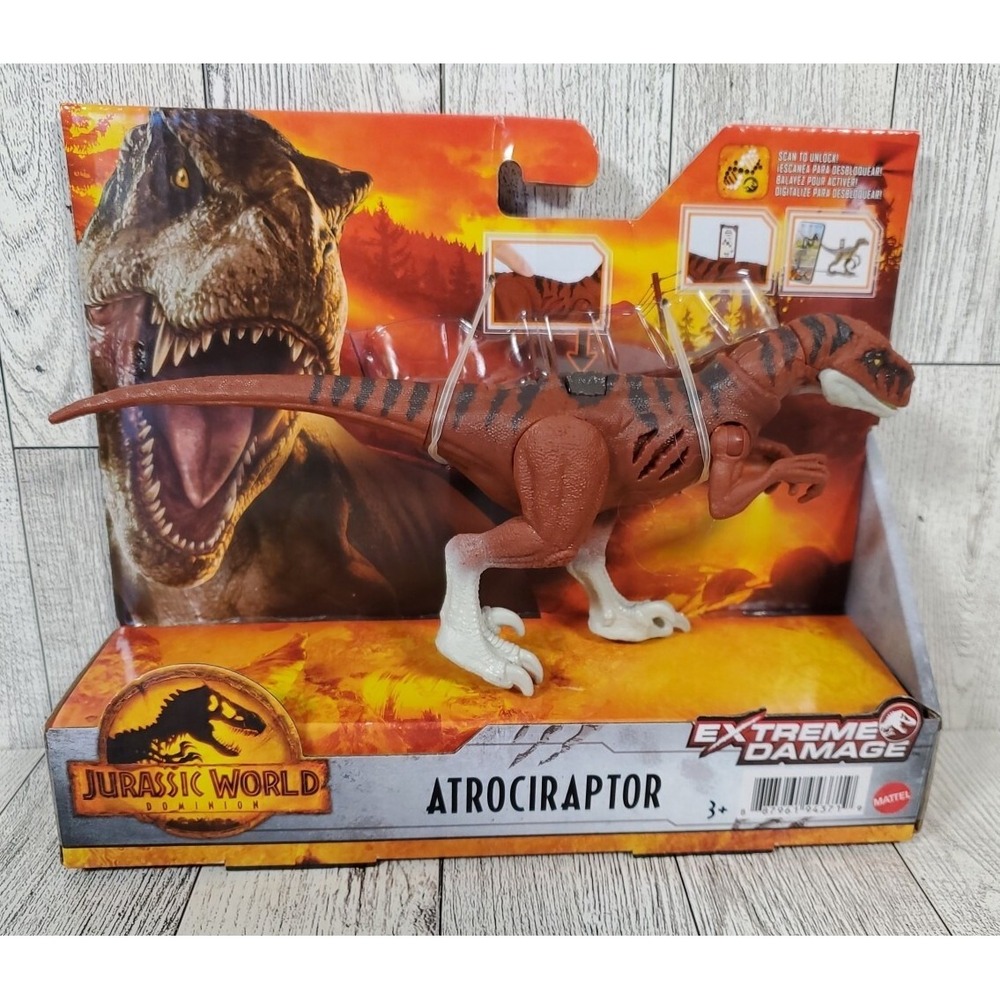 Jurassic World Dominion Extreme Damage Atrociraptor Dinosaur Action Figure NEW